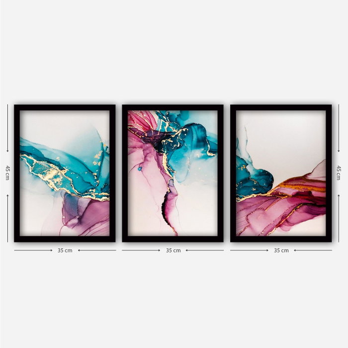 Wallity Cuadro Decorativo Enmarcado Desconocido (3 Piezas)